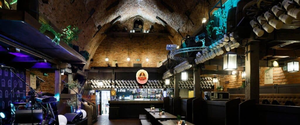 Restaurant gunpowder cellar interior view