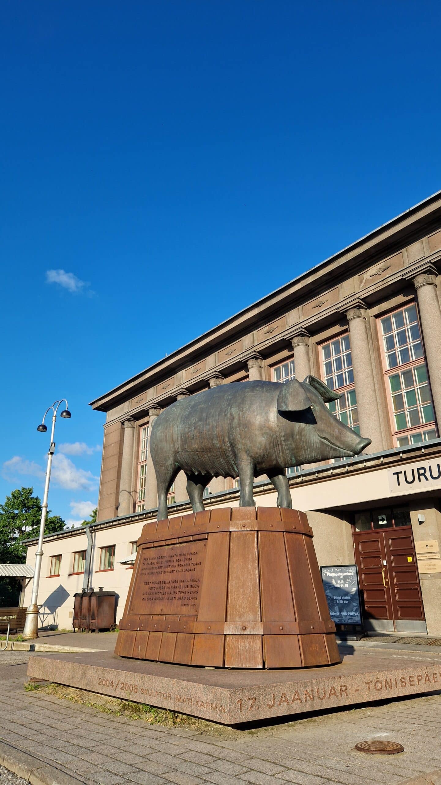 Outside the Rose Market Hall building