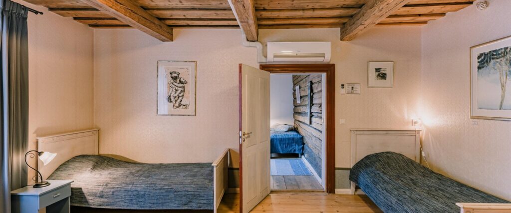 Tampere Maja Guesthouse room with separate beds