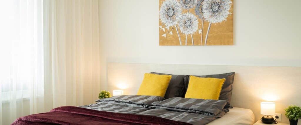 Cozy and bright bedroom in Tartu Citygate guest apartment