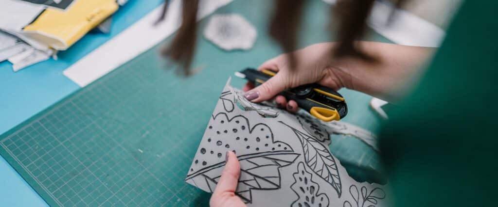 Linocut workshop at TYPA.