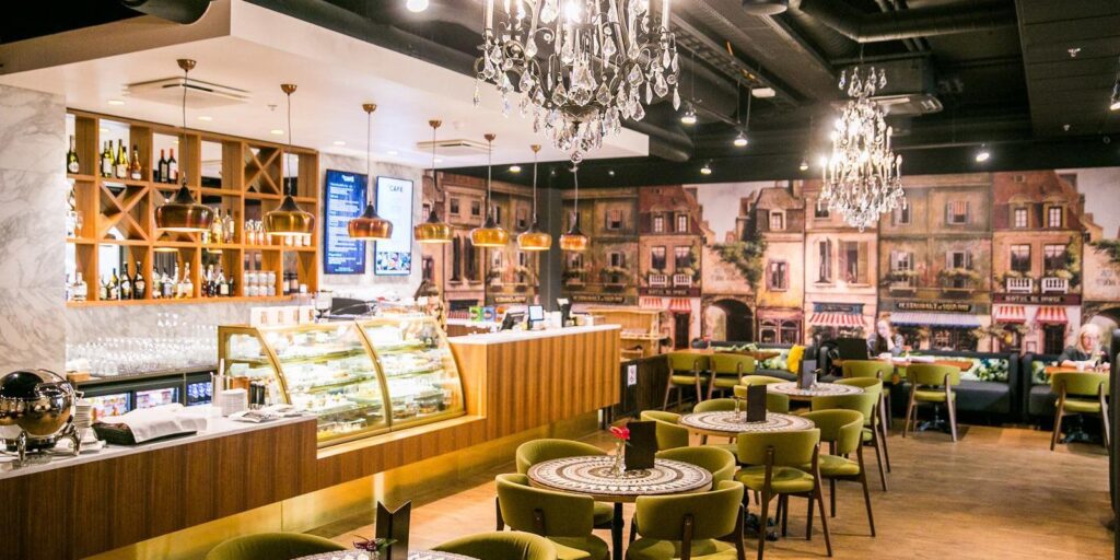 V Café with its wonderful cafe and seating area