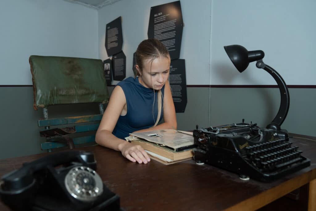 Child reading the file
