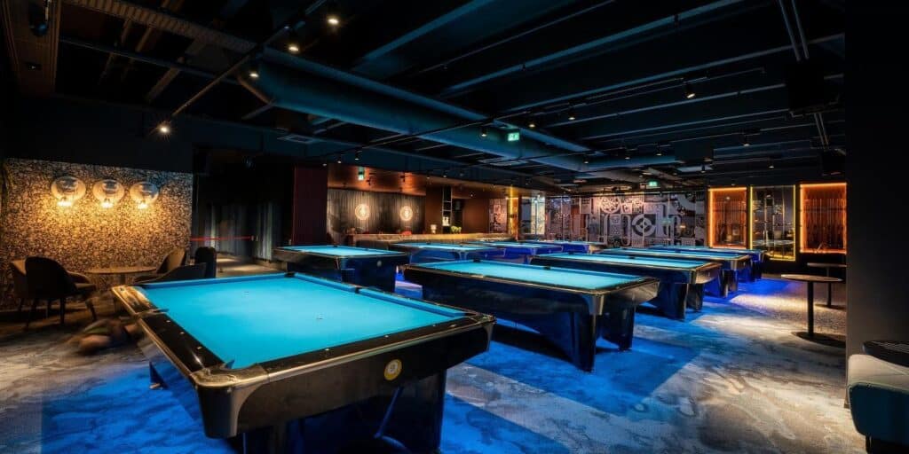 Lucky Loore sports bar's pool hall