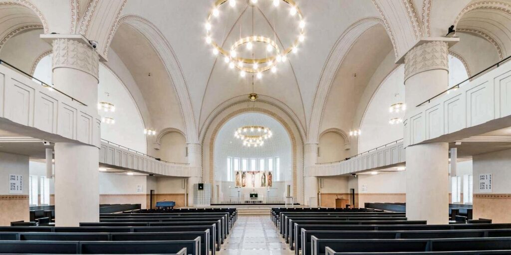 View towards the altar of St. Paul's Church in Tartu